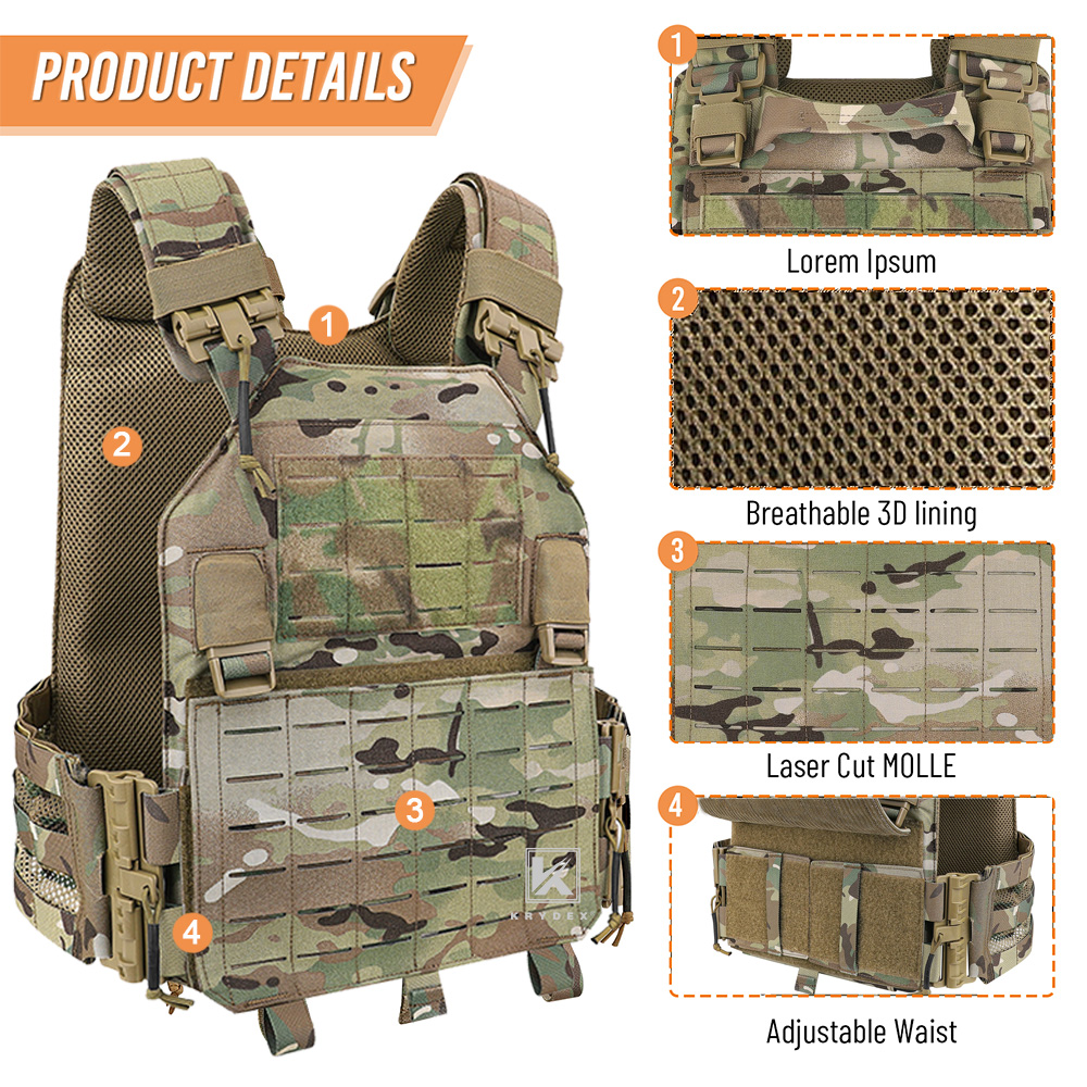 KRYDEX Tactical Vest Molle Las - Crossfit Weight Vest ulasan dan harga
