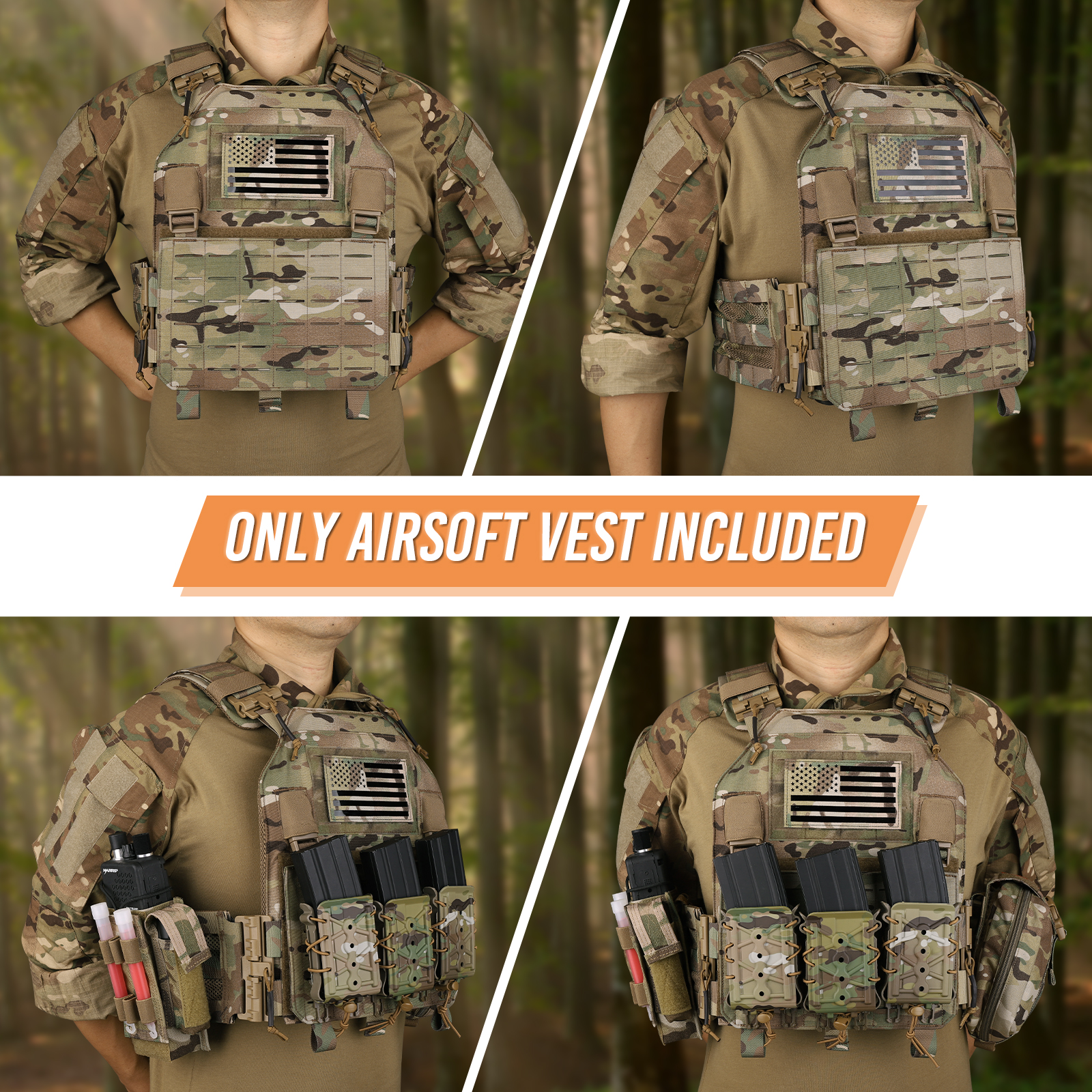 KRYDEX Tactical Vest Molle Las - Crossfit Weight Vest ulasan dan harga