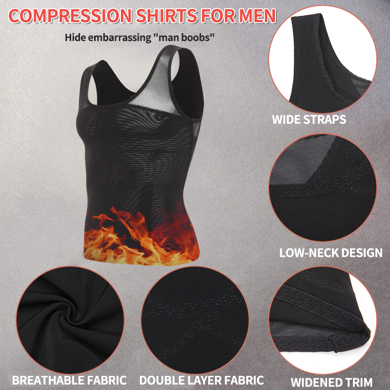 Men Shapewear Chest Compressio - Crossfit Weight Vest ulasan dan harga