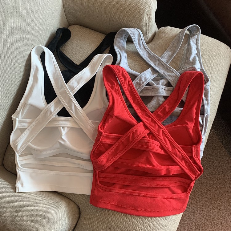 Summer Fashion Cross Back Stra - Crossfit Vest ulasan dan harga