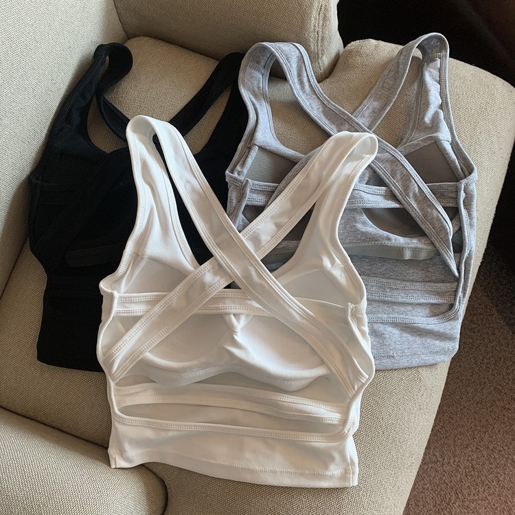 Summer Fashion Cross Back Stra - Crossfit Vest ulasan dan harga
