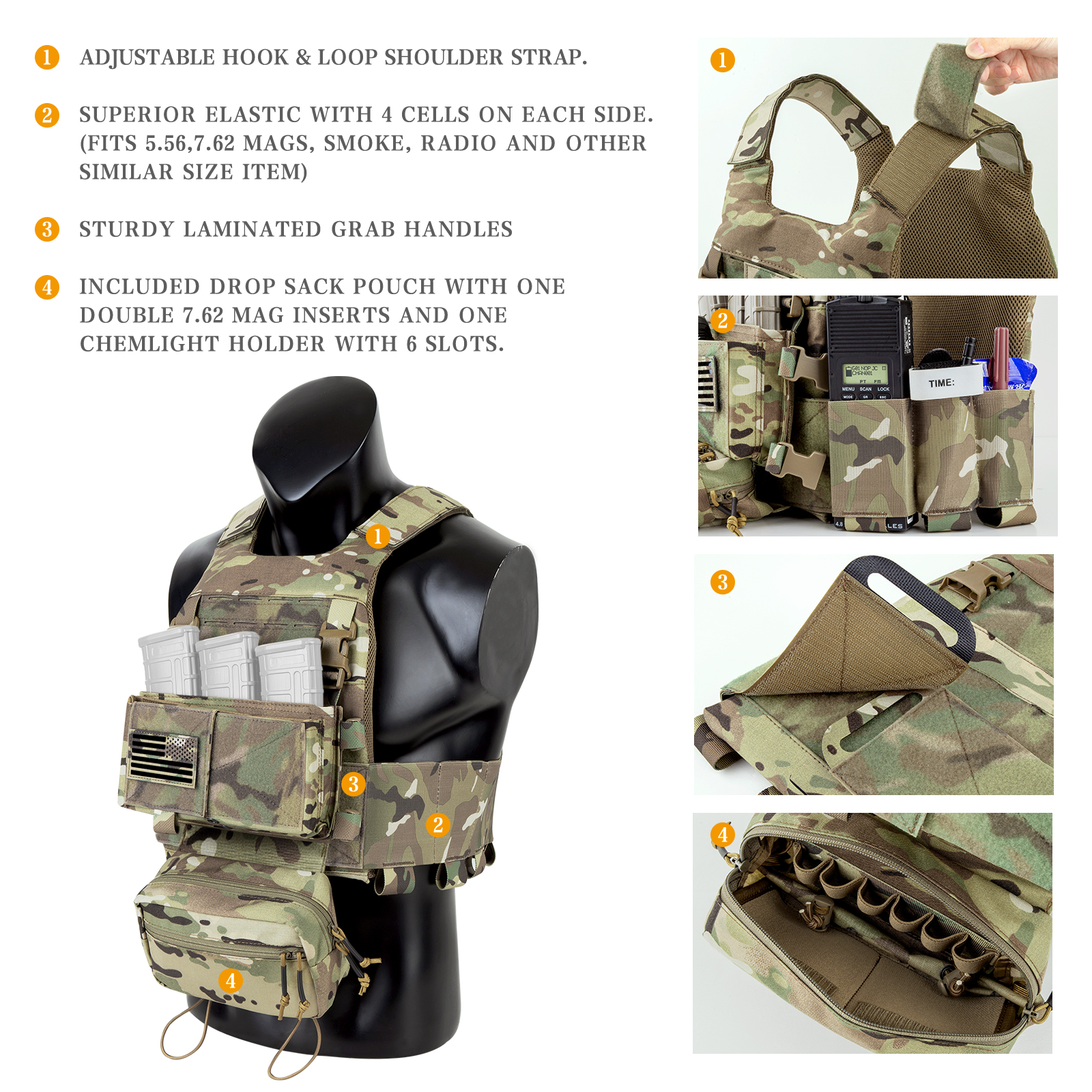 KRYDEX Tactical Vest Combat Ou - Crossfit Weight Vest ulasan dan harga