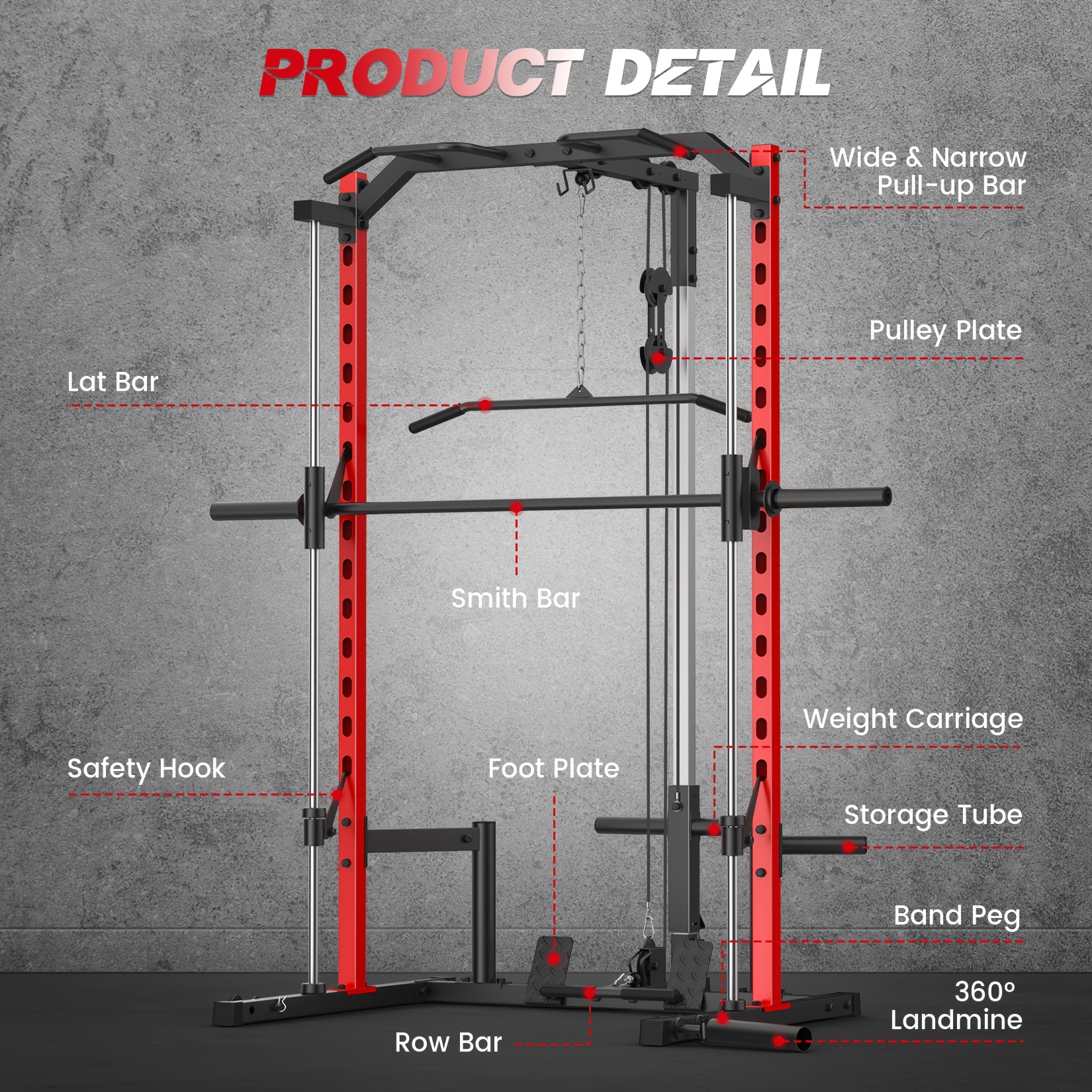 Likein Smith Machine Power Rac - Landmine Barbell Attachment ulasan dan harga