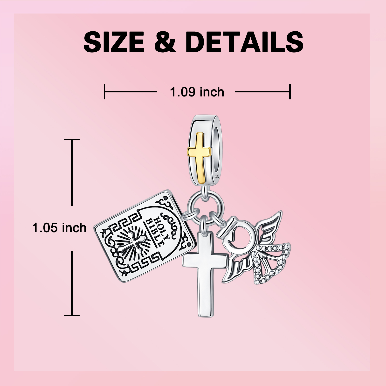 925 Sterling Silver Charm Holy - Crossfit Accessories ulasan dan harga