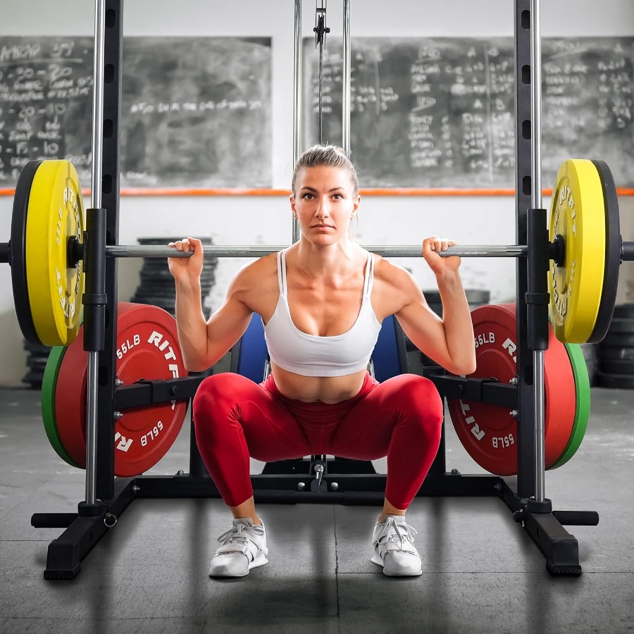 Smith Machine Power Rack with  - Landmine Barbell Attachment ulasan dan harga