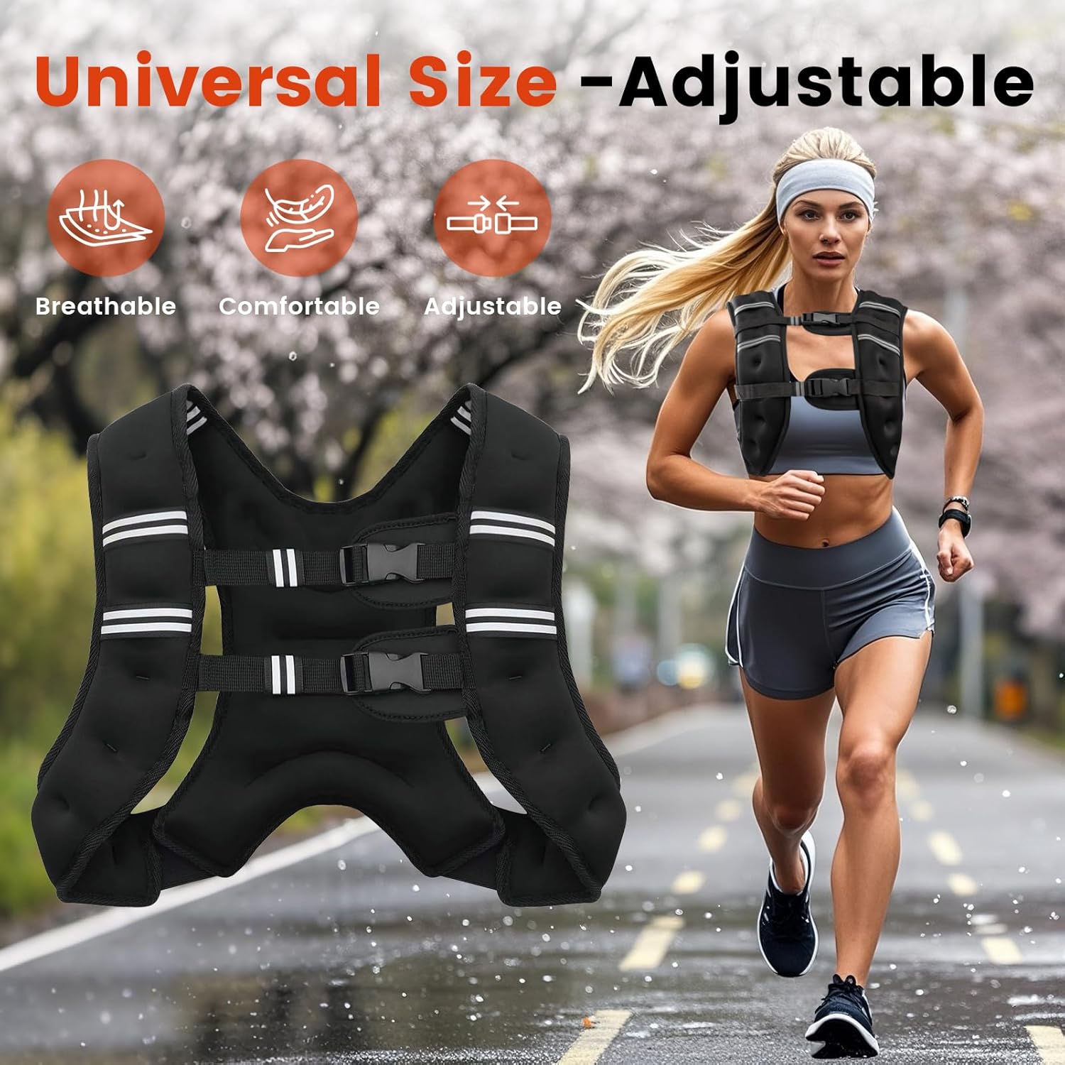 Weighted Vest with Reflective  - Crossfit Weight Vest ulasan dan harga